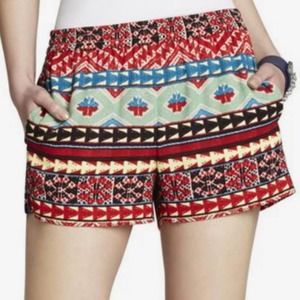 BCBGMAXAZRIA Oriel Saffron Shorts Multi Color Sm